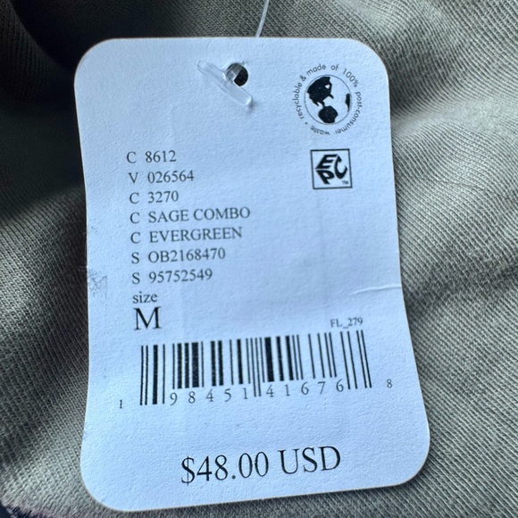 NWT FREE PEOPLE Movement Olive Graphic Tee - Picture 7 of 7